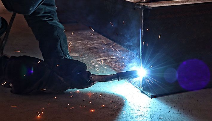 photo of welding at Frontier Steel Products