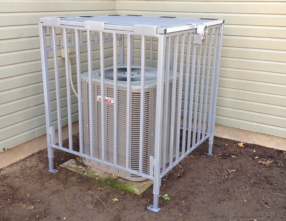 Our patented Locking Air Conditioner Enclosure