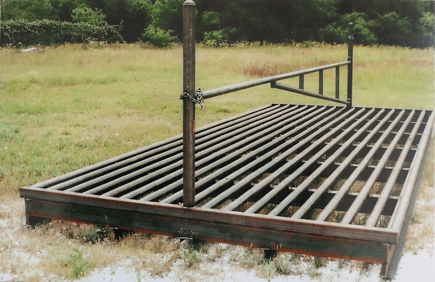 cattle guard with swing gate