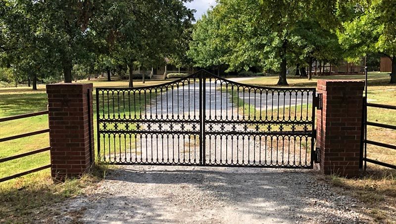 gorgeous custom steel gate by Frontier Steel Products